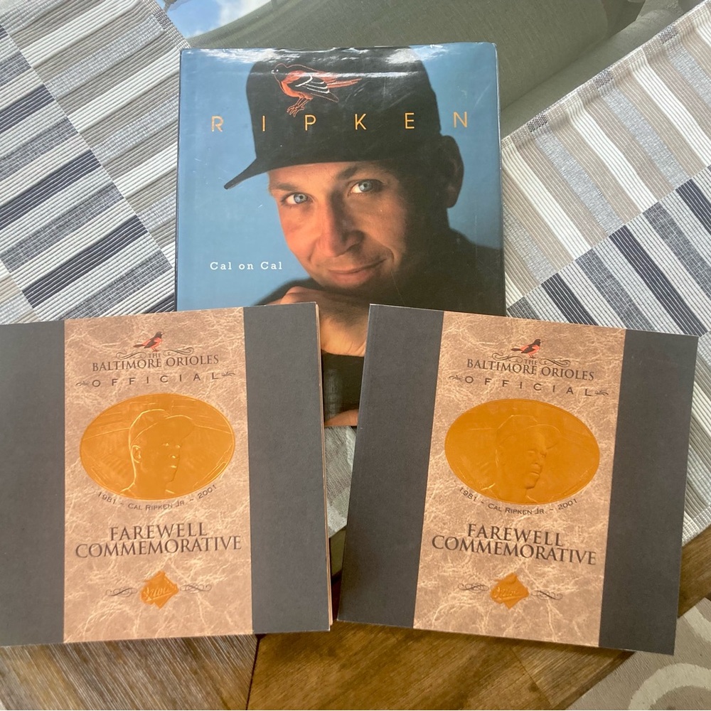 💕BALTIMORE ORIOLES Cal Ripken Collectible Book Set w/ Farewell Commemorative 💕